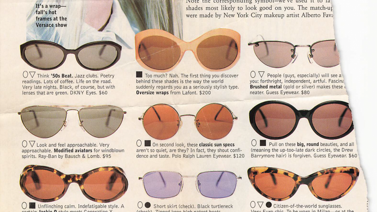 assorted sunglasses from 1995
